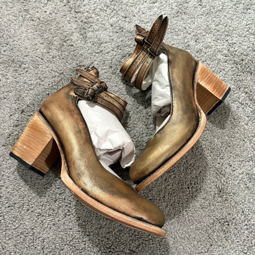 Freebird New In Box Randi Leather Buckles Shoes In Bronze Size 11 RARE Color - Picture 11 of 16